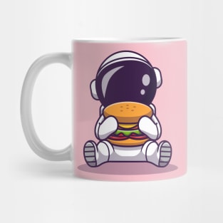 Cute Astronaut Eating Burger Mug